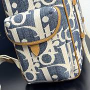 Colestore Dior Hit the Road Backpack with Flap Blue and Beige 43 x 43 x 18cm - 3