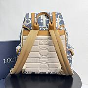 Colestore Dior Hit the Road Backpack with Flap Blue and Beige 43 x 43 x 18cm - 4