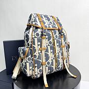 Colestore Dior Hit the Road Backpack with Flap Blue and Beige 43 x 43 x 18cm - 2