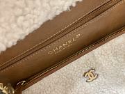 Colestore Chanel Shopping Bag Brown Lambskin And Teddy Shearling 38cm - 2