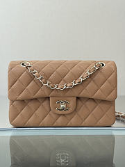 Colestore Chanel Classic Flap Bag Dark Beige Caviar Leather 23x14.5x6cm - 1