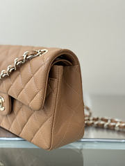 Colestore Chanel Classic Flap Bag Dark Beige Caviar Leather 23x14.5x6cm - 6