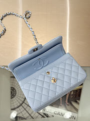 Colestore Chanel Classic Flap Bag Light Blue Caviar Leather 23x14.5x6cm - 6