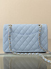 Colestore Chanel Classic Flap Bag Light Blue Caviar Leather 23x14.5x6cm - 4