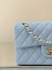 Colestore Chanel Classic Flap Bag Light Blue Caviar Leather 23x14.5x6cm - 2