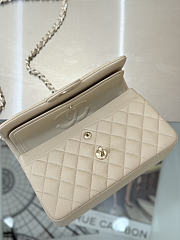 Colestore Chanel Classic Flap Bag Cream Caviar Leather 23x14.5x6cm - 6