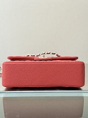 Colestore Chanel Classic Flap Bag Red Caviar Leather 23x14.5x6cm - 6