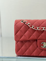 Colestore Chanel Classic Flap Bag Red Caviar Leather 23x14.5x6cm - 5