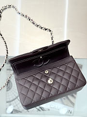 Colestore Chanel Classic Flap Bag Dark Brown Caviar Leather 23x14.5x6cm - 5