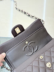 Colestore Chanel Classic Flap Bag Dark Brown Caviar Leather 23x14.5x6cm - 4