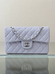 Colestore Chanel Classic Flap Bag Lilac Caviar Leather 23x14.5x6cm - 1