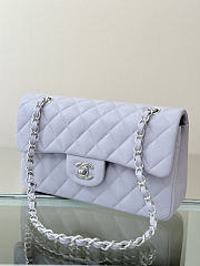 Colestore Chanel Classic Flap Bag Lilac Caviar Leather 23x14.5x6cm - 5