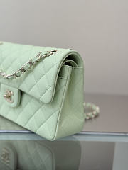 Colestore Chanel Classic Flap Bag Mint Green Caviar Leather 23x14.5x6cm - 6