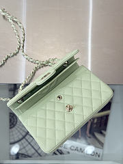 Colestore Chanel Classic Flap Bag Mint Green Caviar Leather 23x14.5x6cm - 4