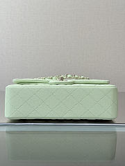 Colestore Chanel Classic Flap Bag Mint Green Caviar Leather 23x14.5x6cm - 3