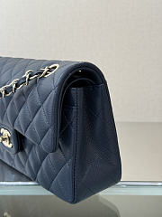 Colestore Chanel Classic Flap Bag Navy Caviar Leather 23x14.5x6cm - 6