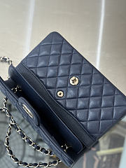 Colestore Chanel Classic Flap Bag Navy Caviar Leather 23x14.5x6cm - 4