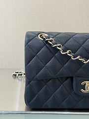Colestore Chanel Classic Flap Bag Navy Caviar Leather 23x14.5x6cm - 3