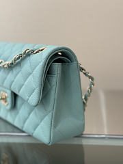 Colestore Chanel Classic Flap Bag Tiffany Blue Caviar Leather 23x14.5x6cm - 6