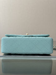 Colestore Chanel Classic Flap Bag Tiffany Blue Caviar Leather 23x14.5x6cm - 5