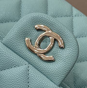 Colestore Chanel Classic Flap Bag Tiffany Blue Caviar Leather 23x14.5x6cm - 4