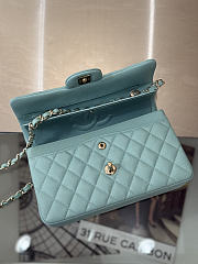 Colestore Chanel Classic Flap Bag Tiffany Blue Caviar Leather 23x14.5x6cm - 3