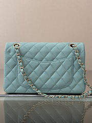 Colestore Chanel Classic Flap Bag Tiffany Blue Caviar Leather 23x14.5x6cm - 2