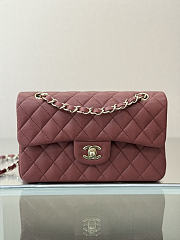 Colestore Chanel Classic Flap Bag Burgundy Caviar Leather 23x14.5x6cm - 1