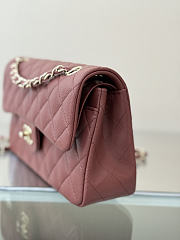Colestore Chanel Classic Flap Bag Burgundy Caviar Leather 23x14.5x6cm - 6