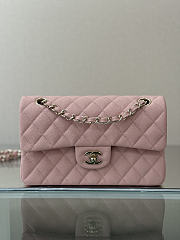 Colestore Chanel Classic Flap Bag Soft Pink Caviar Leather 23x14.5x6cm - 1