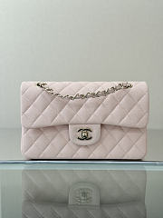 Colestore Chanel Classic Flap Bag Rose Sakura Caviar Leather 23x14.5x6cm - 1