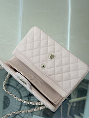 Colestore Chanel Classic Flap Bag Rose Sakura Caviar Leather 23x14.5x6cm - 3