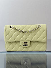 Colestore Chanel Classic Flap Bag Sorbet Yellow Caviar Leather 23x14.5x6cm - 1