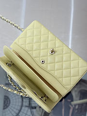 Colestore Chanel Classic Flap Bag Sorbet Yellow Caviar Leather 23x14.5x6cm - 4