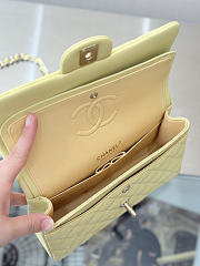 Colestore Chanel Classic Flap Bag Sorbet Yellow Caviar Leather 23x14.5x6cm - 3