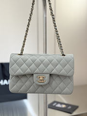 Colestore Chanel Classic Flap Bag Grey Caviar Leather 23x14.5x6cm - 6