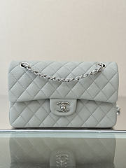Colestore Chanel Classic Flap Bag Grey Caviar Leather 23x14.5x6cm - 4
