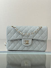 Colestore Chanel Classic Flap Bag Grey Caviar Leather 23x14.5x6cm - 3
