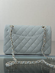 Colestore Chanel Classic Flap Bag Grey Caviar Leather 23x14.5x6cm - 2