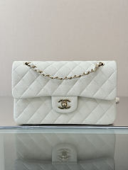 Colestore Chanel Classic Flap Bag White Caviar Leather 23x14.5x6cm - 1