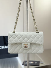 Colestore Chanel Classic Flap Bag White Caviar Leather 23x14.5x6cm - 4