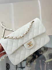 Colestore Chanel Classic Flap Bag White Caviar Leather 23x14.5x6cm - 2