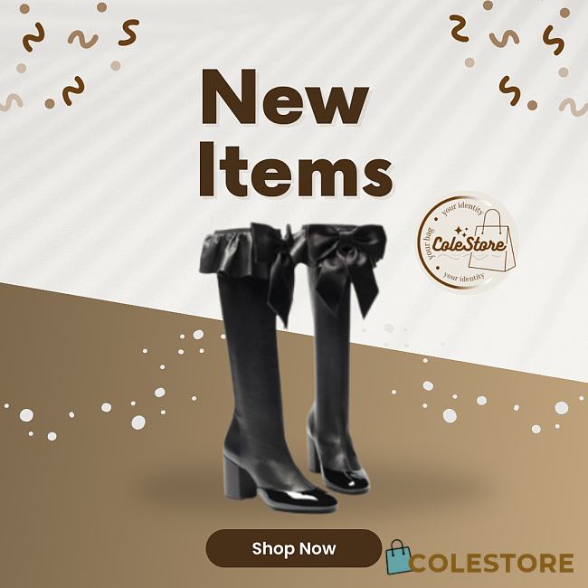 Colestore Chanel High-top Boots Lambskin & Glossy Calfskin Black  - 1