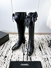 Colestore Chanel High-top Boots Lambskin & Glossy Calfskin Black  - 2