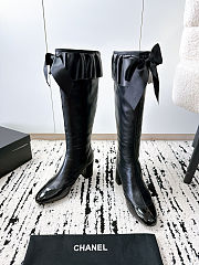 Colestore Chanel High-top Boots Lambskin & Glossy Calfskin Black  - 5