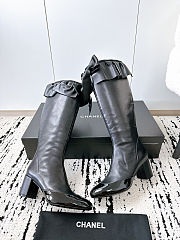 Colestore Chanel High-top Boots Lambskin & Glossy Calfskin Black  - 3