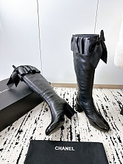 Colestore Chanel High-top Boots Lambskin & Glossy Calfskin Black  - 4