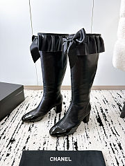 Colestore Chanel High-top Boots Lambskin & Glossy Calfskin Black  - 6