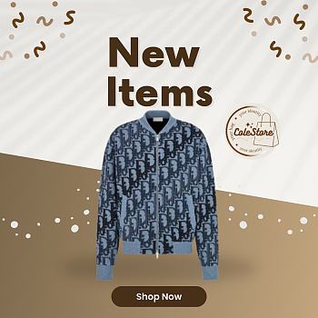 Colestore Dior Oblique Blouson Jacket Blue Wool Knit 