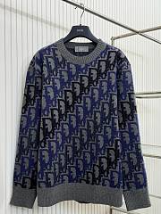 Colestore Dior Oblique Sweater Gray Wool Jacquard - 1